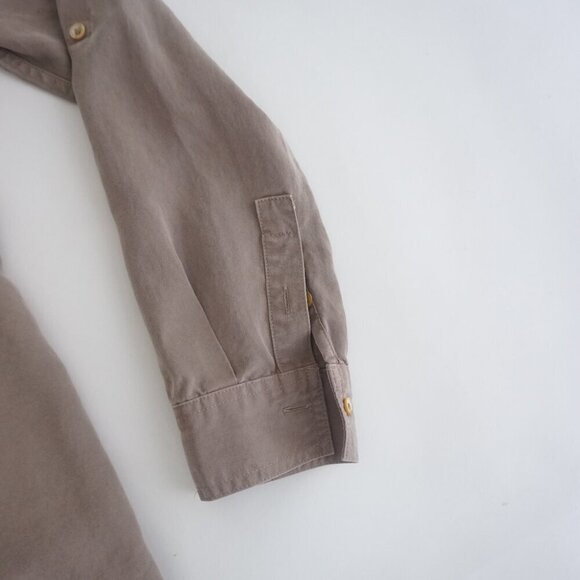 Aritzia Babaton Taupe Utility Pocket Button Down Dress Shirt 2XS - Picture 5 of 11